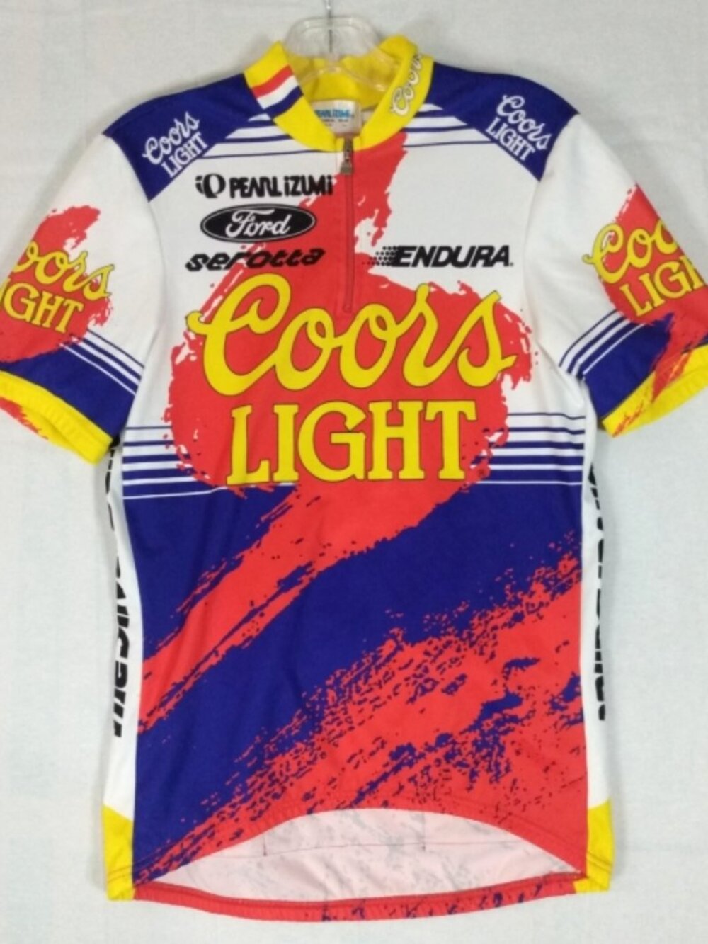 Vtg Pearl Izumi Coors Light Serotta Cycling Jersey Mens L Made In USA Beer Bike